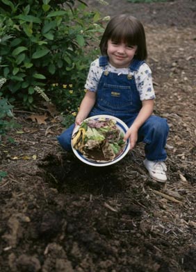 Students are never too young to start learning how to compost!